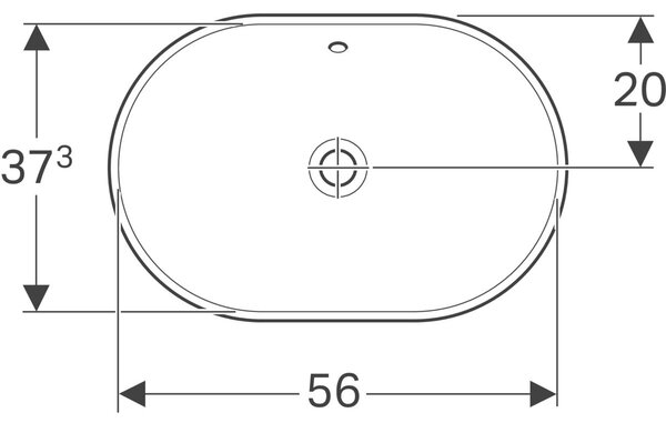 Geberit Variform lavoar 60x40 cm ovale încastrat alb luciu 500.728.01.2