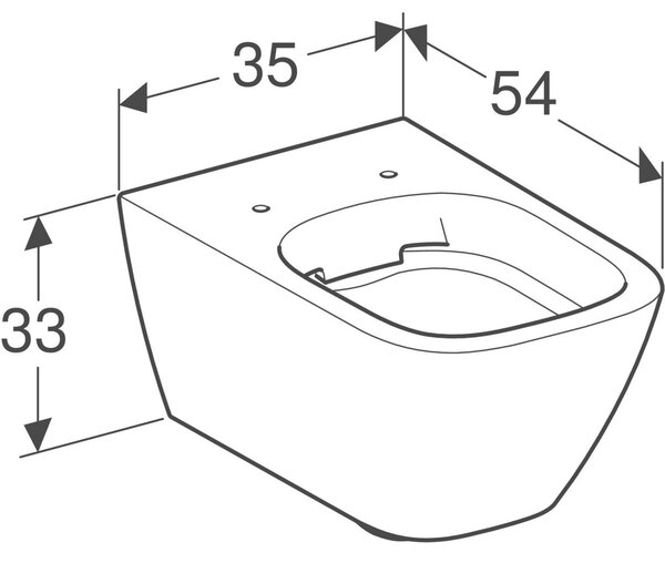 Geberit Smyle vas wc agăţat fără margine alb 500.208.01.1