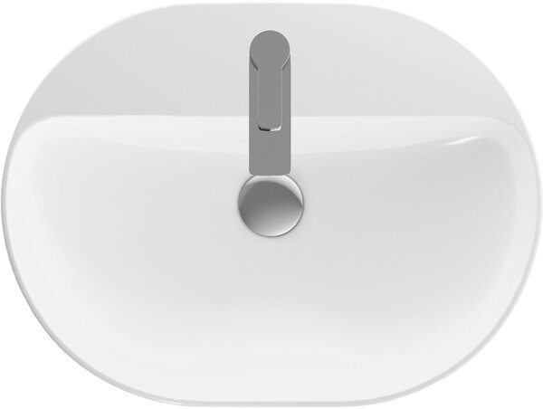 Geberit Variform lavoar 60x45 cm ovale mobilier-de blat alb luciu 500.777.01.2