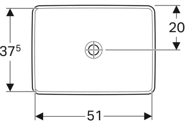 Geberit Variform lavoar 55x40 cm dreptunghiular încastrat alb luciu 500.738.01.2