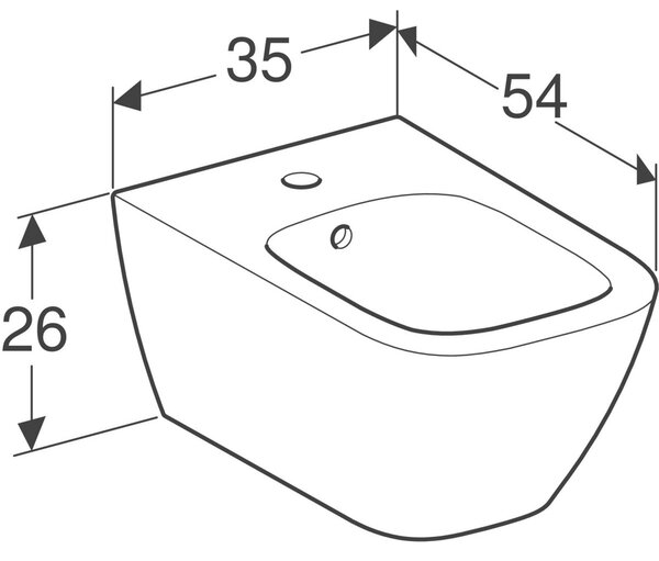 Geberit Smyle Square bideu agăţat alb 500.209.01.1