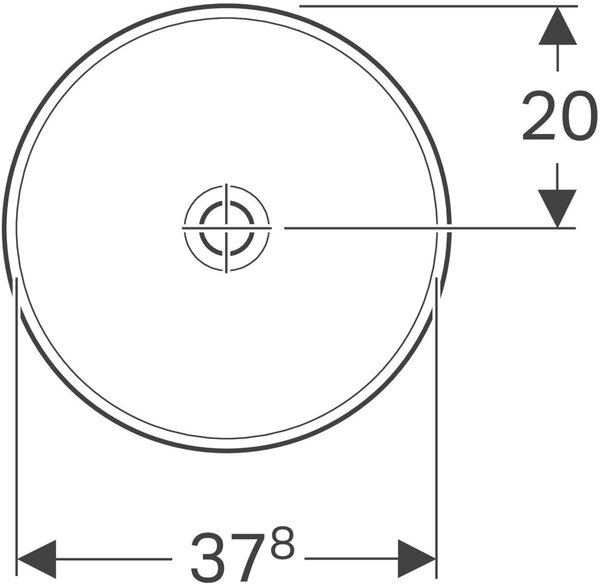 Geberit Variform lavoar 40x40 cm rotund încastrat alb luciu 500.703.01.2