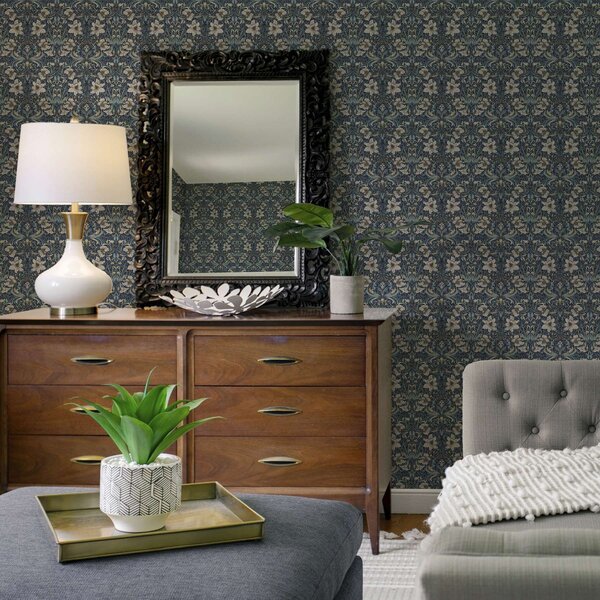 Tapet Ornament floral clasic în stilul lui William Morris, Tapet flori, a00232 : Uwalls.ro