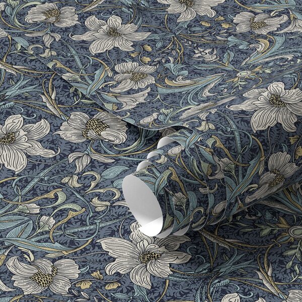 Tapet Ornament floral clasic în stilul lui William Morris, Tapet flori, a00232 : Uwalls.ro