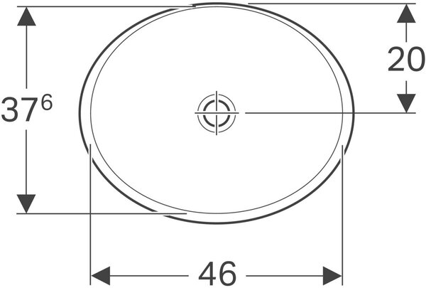 Geberit Variform lavoar 50x40 cm ovale încastrat alb luciu 500.711.01.2