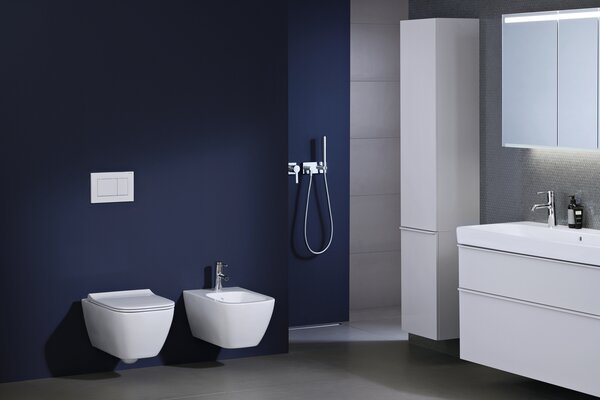 Geberit Smyle Square set vas și capac agăţat fără margine alb 500.683.00.2