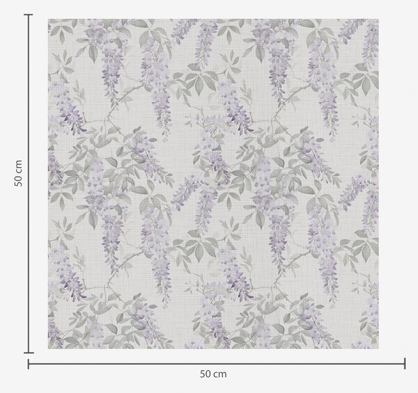 Tapet Lilac wisteria pe fundal alb, stil acuarelă, Tapet Provence, a00239 : Uwalls.ro