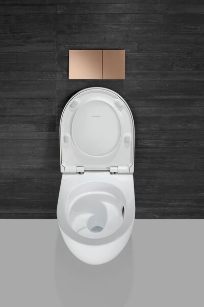Geberit Acanto vas wc cu capac soft-close agăţat fără margine cu spălare turbionară alb 502.774.00.8