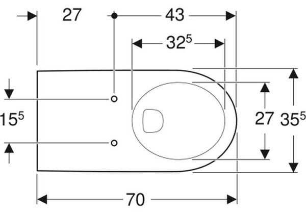 Geberit Selnova Comfort vas wc agăţat pentru persoane cu dizabilități alb 501.044.00.7