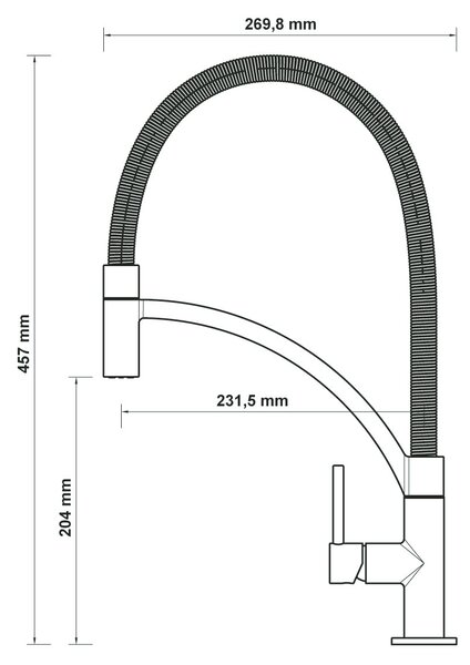 Hagser Hilda baterie bucătărie pe picior crom HGR20000035