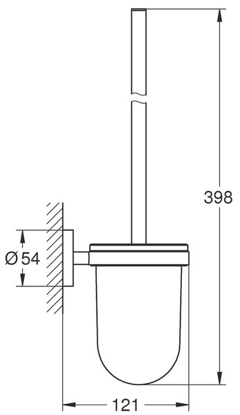 Grohe Start perie de toaletă înșurubat negru 411852430