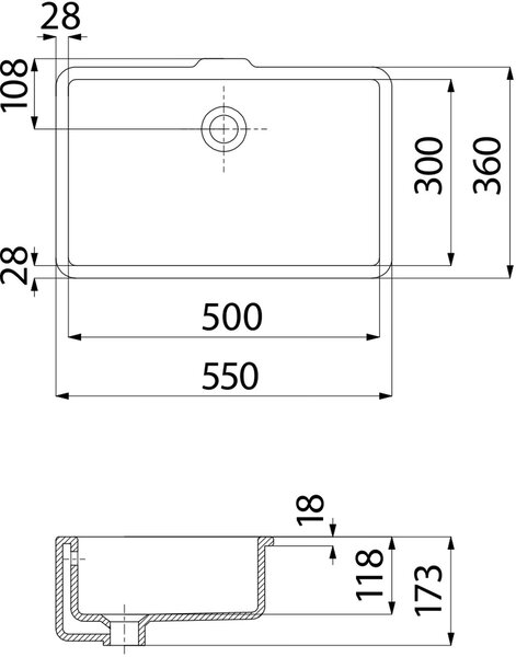 Deante Temisto lavoar 50x30 cm dreptunghiular sub blat alb luciu CDT_6U5U