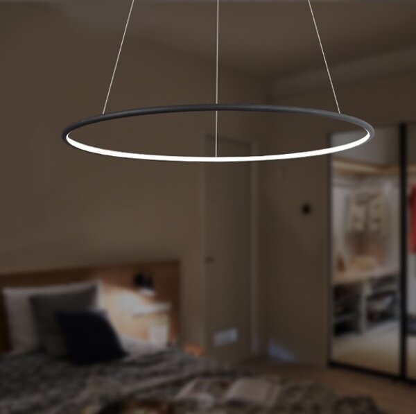 Altavola Design Ledowe Okręgi lampă suspendată 1x43 W negru LA073/P_80_in_3k_black