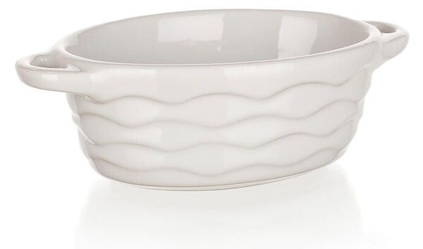 Formă ovală de copt CULINARIA White 26 x 14 cm