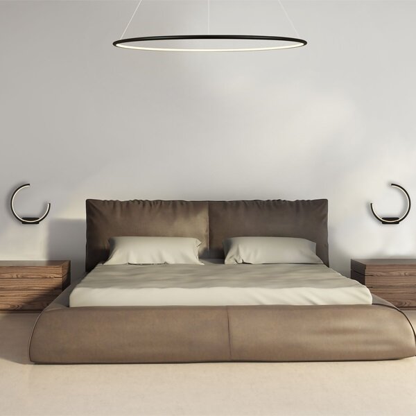 Altavola Design Ledowe Okręgi lampă suspendată 1x43 W negru LA073/P_80_in_3k_black