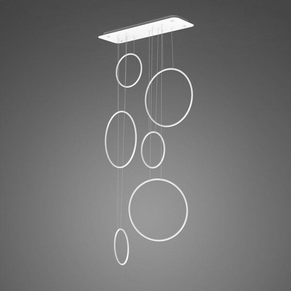 Altavola Design Ledowe Okręgi lampă suspendată 6x130 W alb LA076/P_90_in_3k_white_dimm