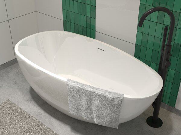 Hagser Enrika cadă freestanding 170x80 cm ovală alb HGR18000012