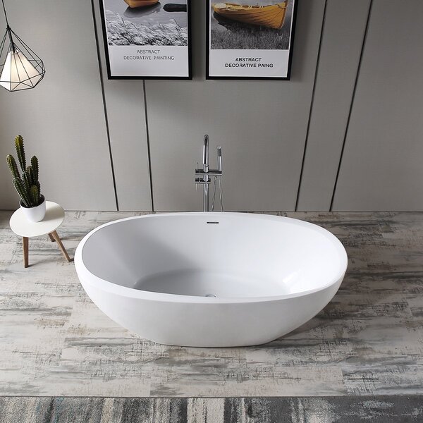 Hagser Anke cadă freestanding 170x80 cm ovală alb HGR13000012