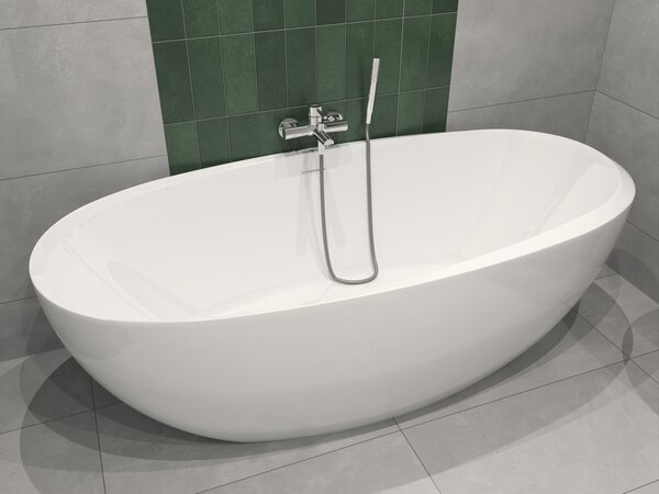 Hagser Anke cadă freestanding 170x80 cm ovală alb HGR13000012