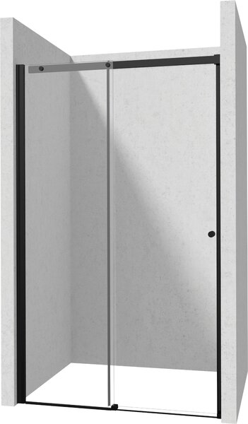 Deante Kerria Plus uși de duș 150 cm culisantă negru mat/sticlă transparentă KTSPN15P