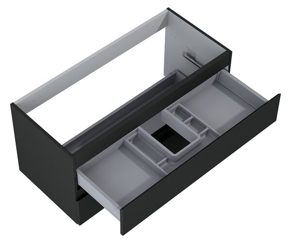 Oltens Vernal dulap 100x45.6x47 cm sub chiuveta pe perete negru mat 60002300