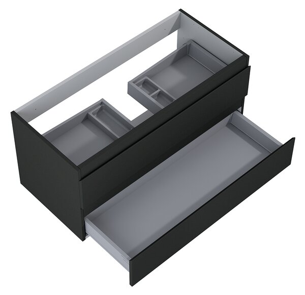 Oltens Vernal dulap 100x45.6x47 cm sub chiuveta pe perete negru mat 60002300