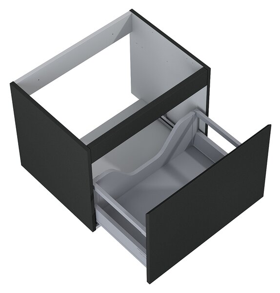 Oltens Vernal dulap 60x45.6x47 cm sub chiuveta pe perete negru 60013300