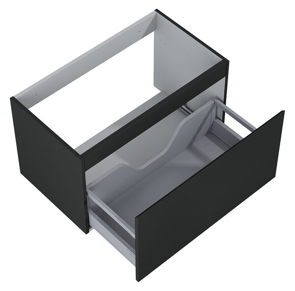 Oltens Vernal dulap 80x45.6x47 cm sub chiuveta pe perete negru 60014300