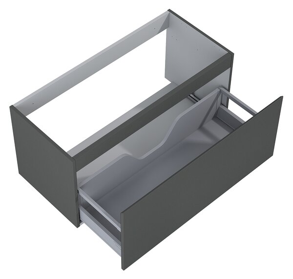 Oltens Vernal dulap 100x45.6x47 cm sub chiuveta pe perete grafit 60015400