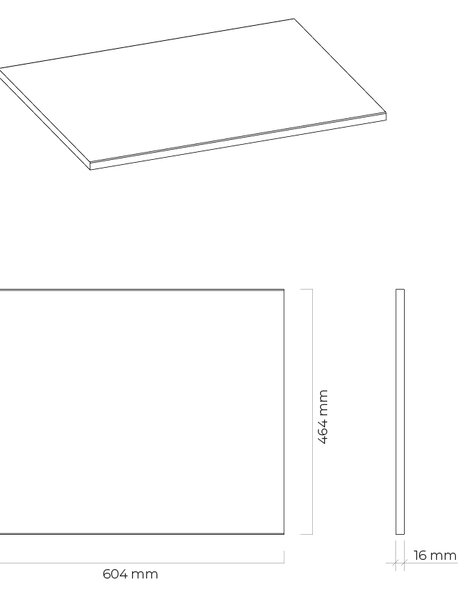 Oltens Vernal blat 60.4x46.4 cm grafit 63004400