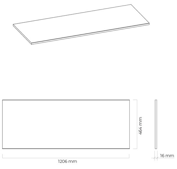 Oltens Vernal blat 120.6x46.4 cm grafit 63007400