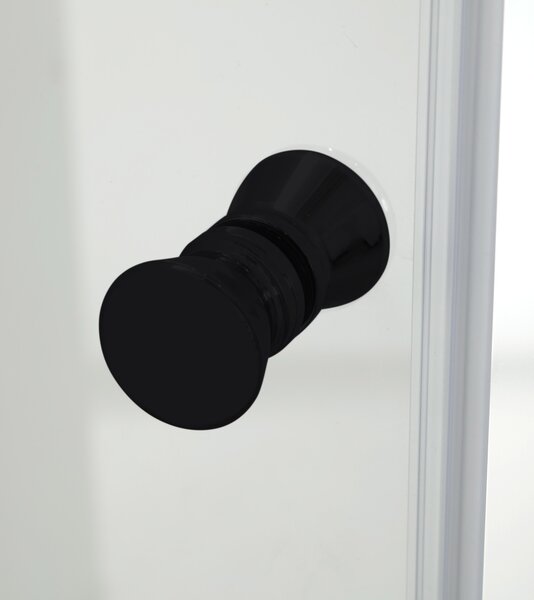 Hagser Gabi uși de duș 80 cm înclinabilă negru mat/sticlă transparentă HGR22000021