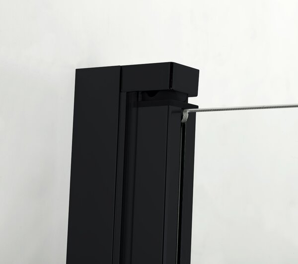 Hagser Gabi uși de duș 80 cm înclinabilă negru mat/sticlă transparentă HGR22000021