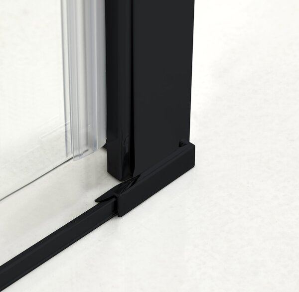 Hagser Gabi uși de duș 80 cm înclinabilă negru mat/sticlă transparentă HGR22000021