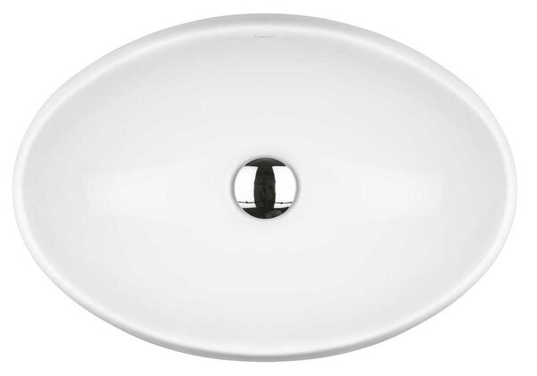 Hagser Gisela lavoar 49.5x34.5 cm ovale de blat alb luciu HGR70000040