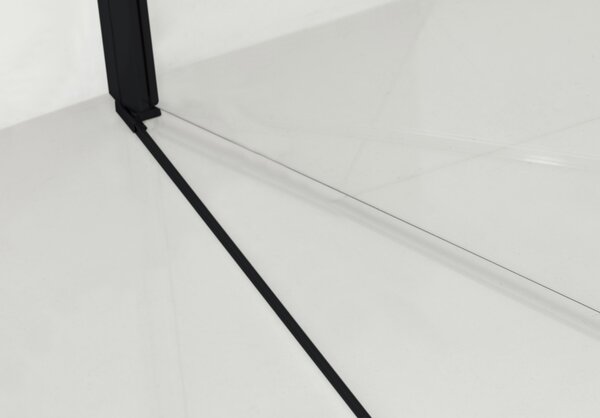 Hagser Gabi uși de duș 80 cm înclinabilă negru mat/sticlă transparentă HGR22000021
