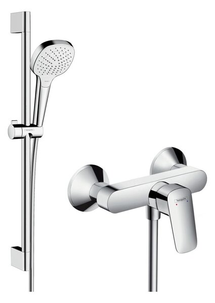 Set set de duș Hansgrohe Croma 26582400, baterie de duș Hansgrohe Logis 71600000