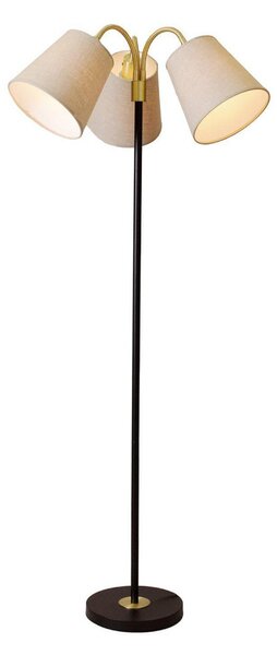 PR Home Lampadar Amy, negru/bej, cu 3 becuri, înălțime 150 cm, E27, Bej, Camera de zi / sufragerie, Metal, Scandinavă