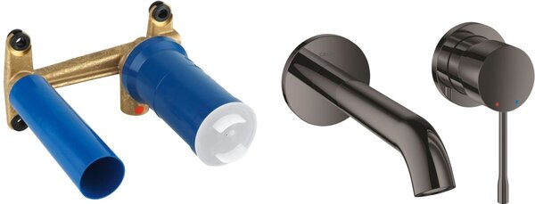 Set baterie lavoar Grohe Essence New 19408A01, element ascuns al bateriei Grohe Eurostyle 23571000