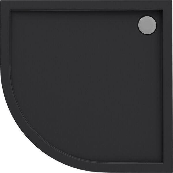 Oltens Superior cădiță de duș semirotundă 80x80 cm negru 16001300