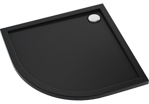 Oltens Superior cădiță de duș semirotundă 80x80 cm negru 16001300