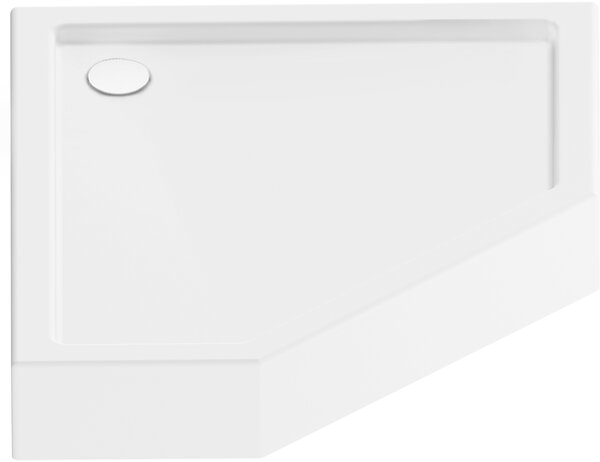 New Trendy New Azura cădiță de duș pentagonală 100x80 cm alb B-0416