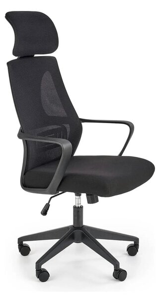 Scaun de birou VALDEZ, negru, stofa/plasa, 64x60x116/122 cm