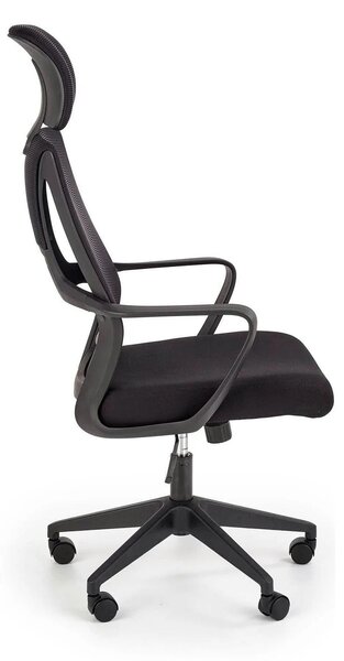 Scaun de birou VALDEZ, negru, stofa/plasa, 64x60x116/122 cm