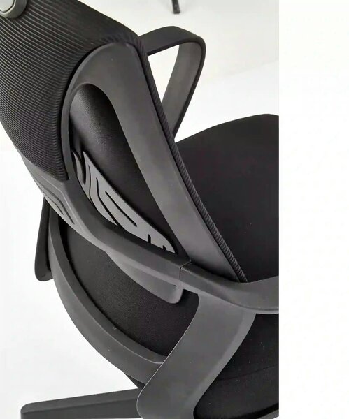 Scaun de birou VALDEZ, negru, stofa/plasa, 64x60x116/122 cm