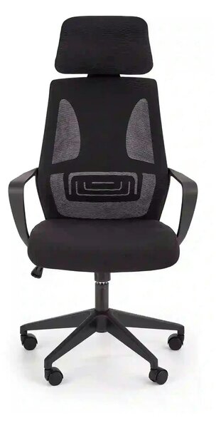 Scaun de birou VALDEZ, negru, stofa/plasa, 64x60x116/122 cm