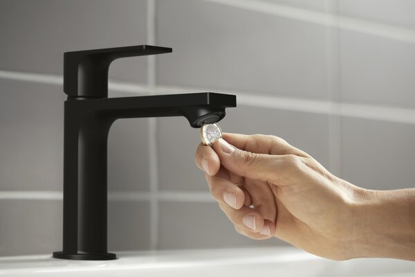 Hansgrohe Rebris E baterie lavoar stativ negru 72559670