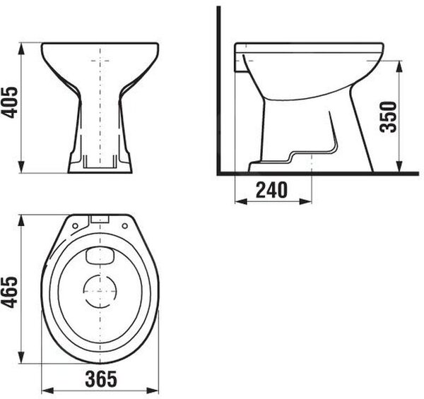 Jika Sam vas wc stativă alb H8212270000001