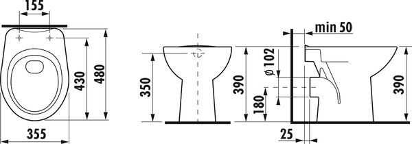 Jika Zeta vas wc stativă alb H8223960000001