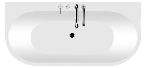 Ksuro 03 cadă de perete 170x80 cm ovală alb 32005000